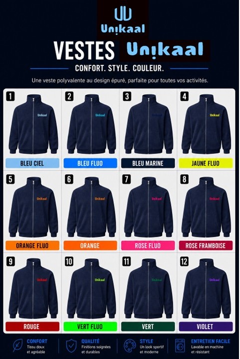 Veste de survêtement unisexe de la gamme "BASIQUE"