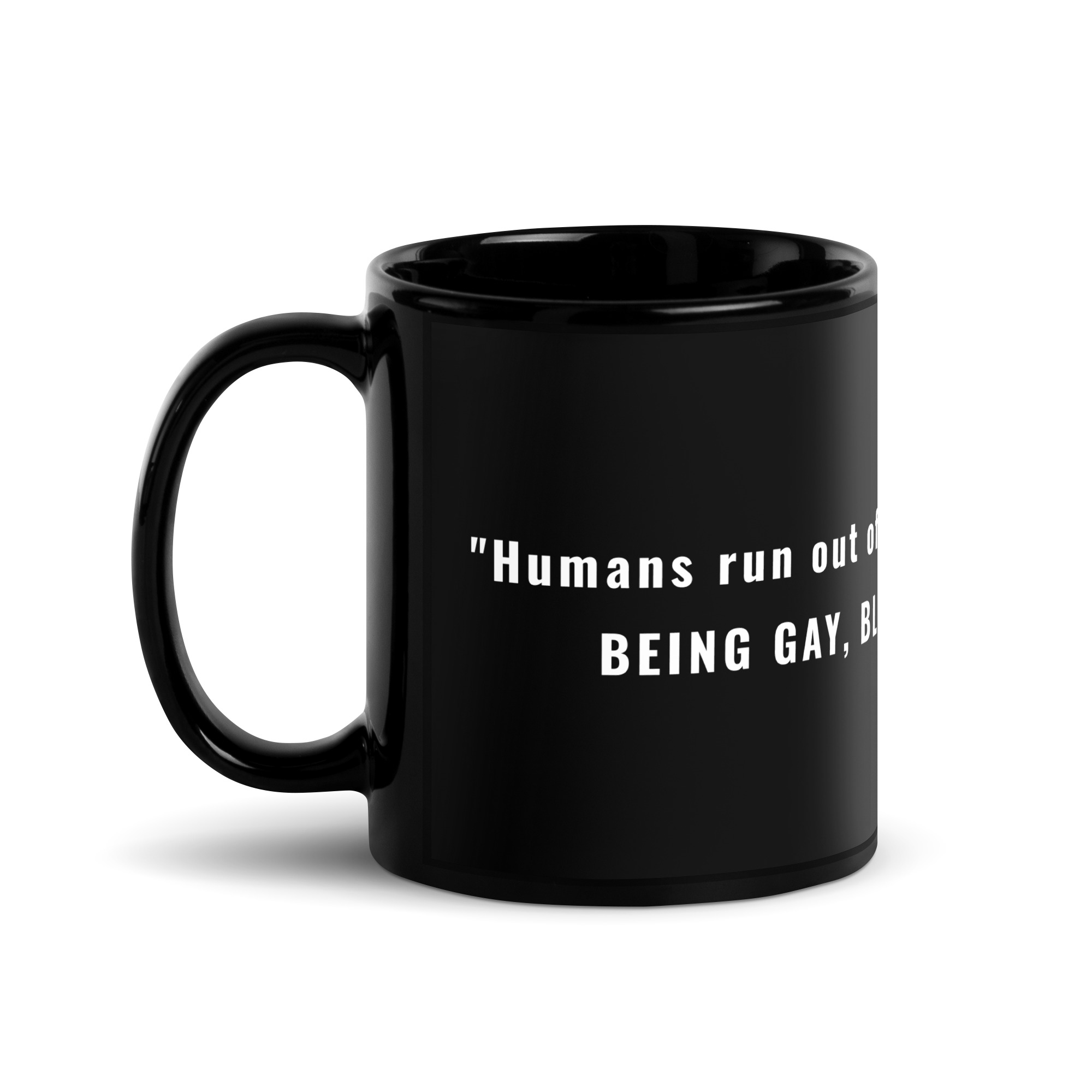 Black Inspirational Quote Mug