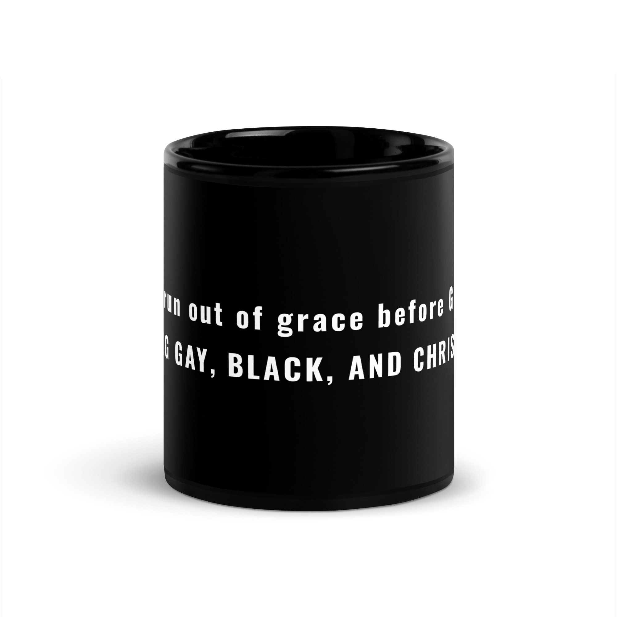 Black Inspirational Quote Mug