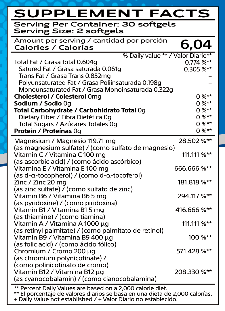 Multivitaminas con Cromo