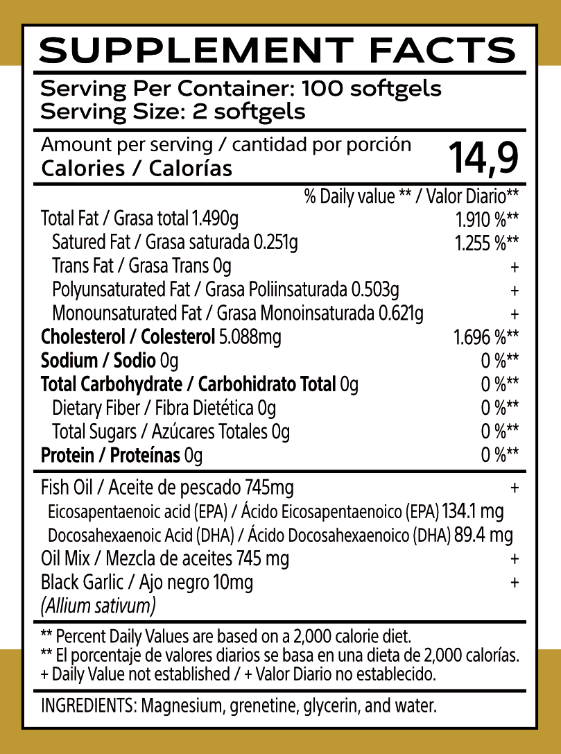 Omega 3 con Ajo Negro