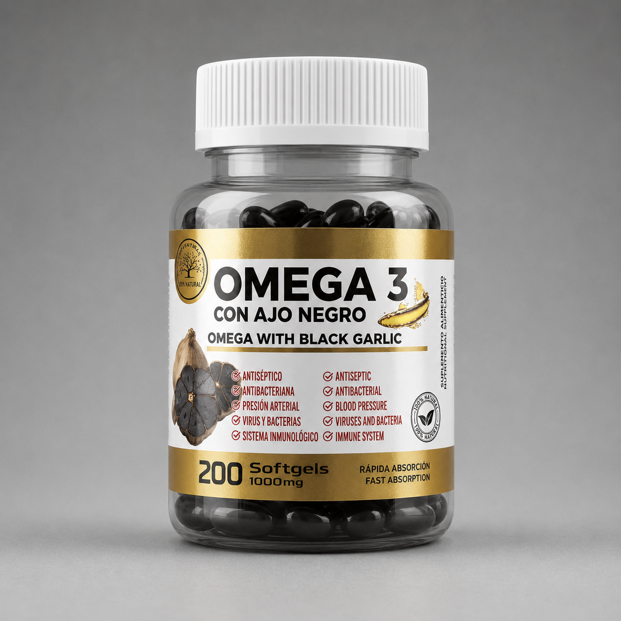 Omega 3 con Ajo Negro
