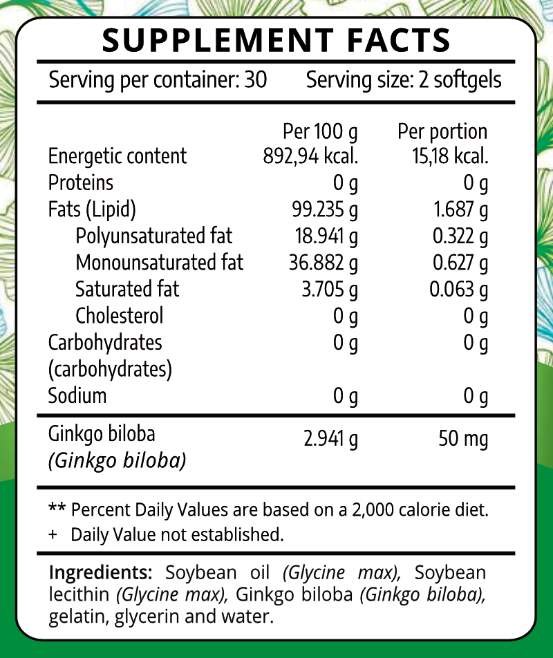 Ginkgo Biloba 850 mg