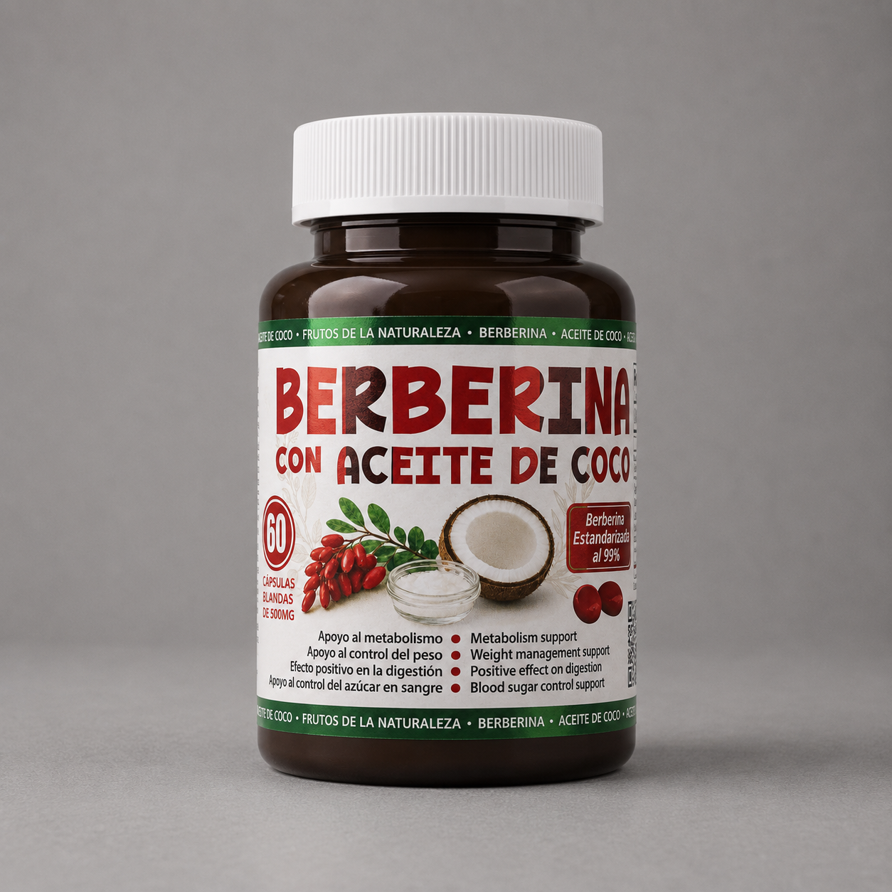 Berberina con Aceite de Coco