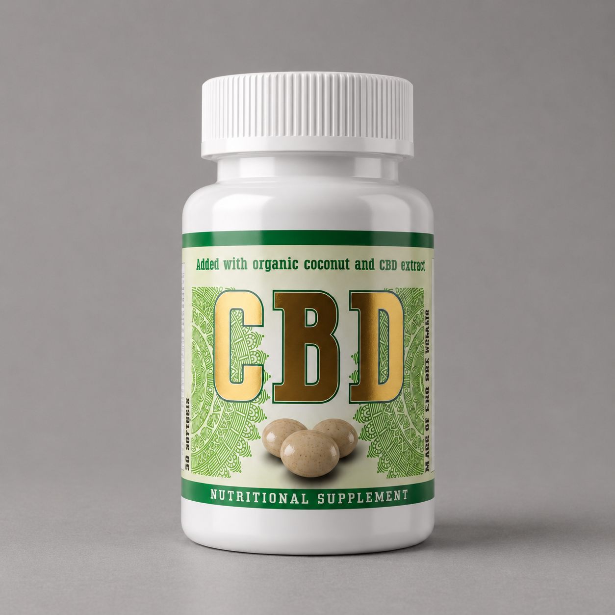 CBD acondicionado con aceite de coco