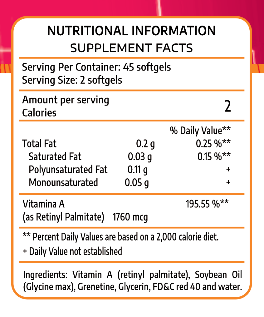 Vitamina A 185 mg