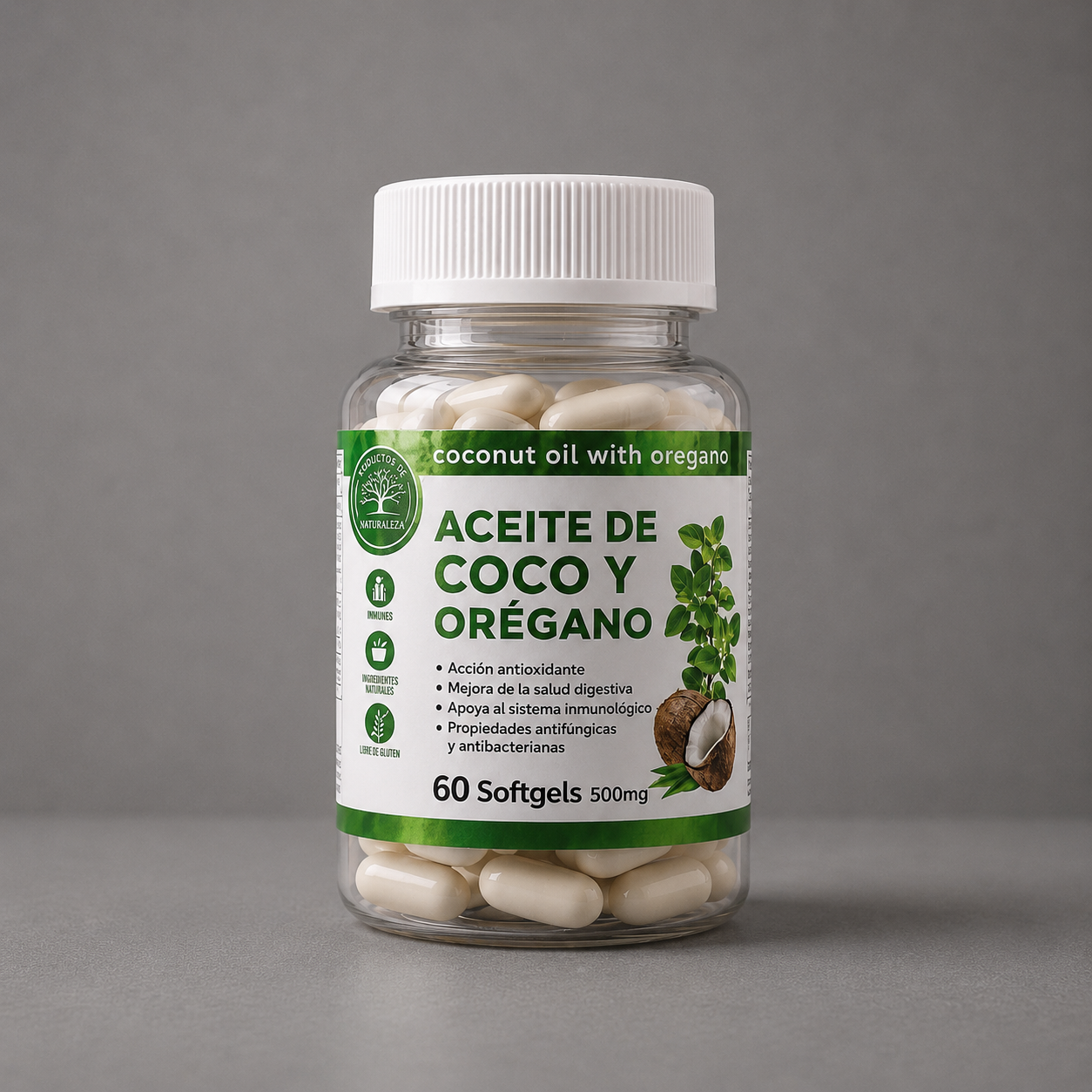 Aceite de coco y oregano