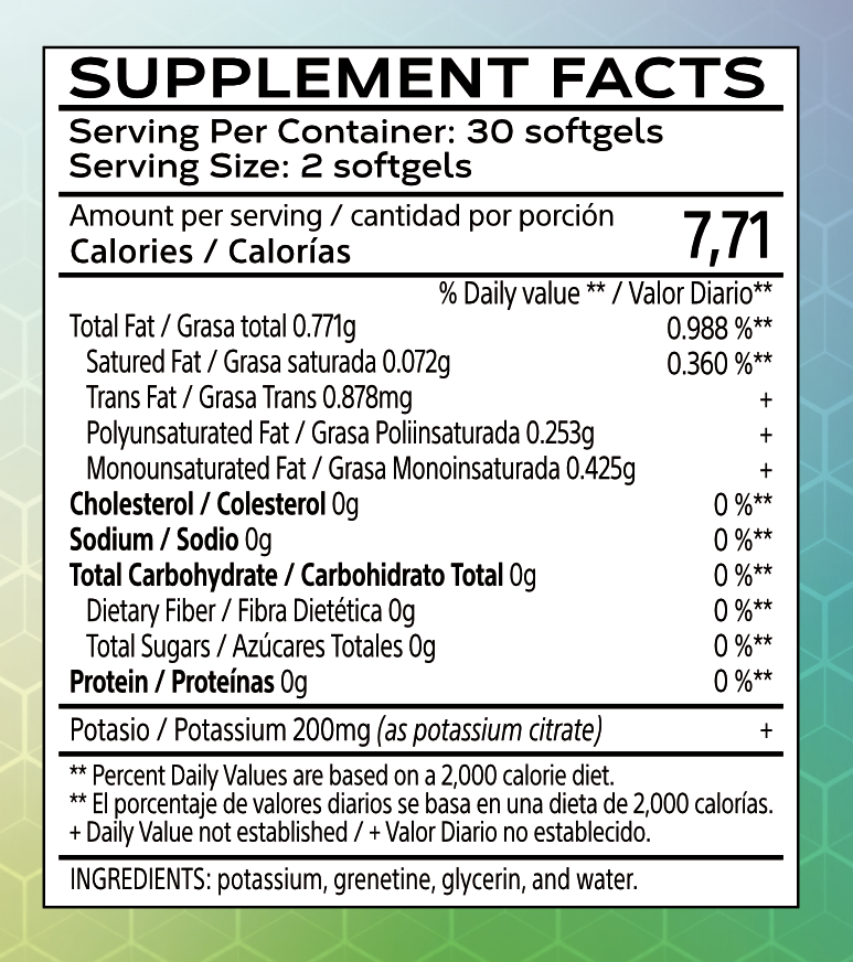 Potasio Suplemento Nutricional