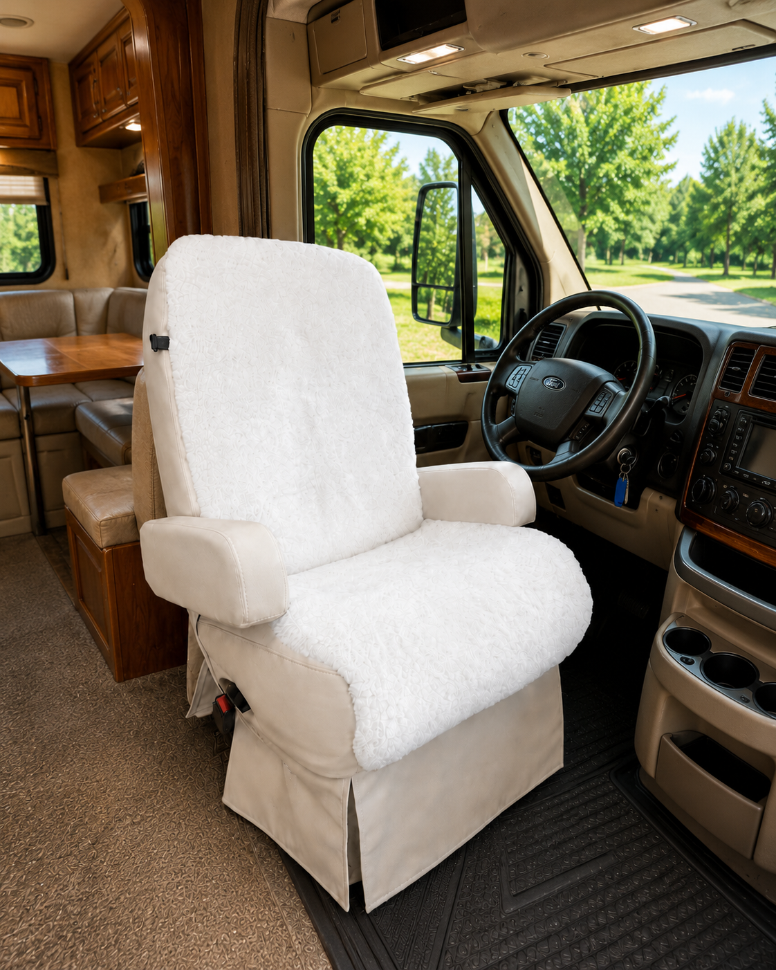 Super C Jayco RV Sheepskin Seat Covers