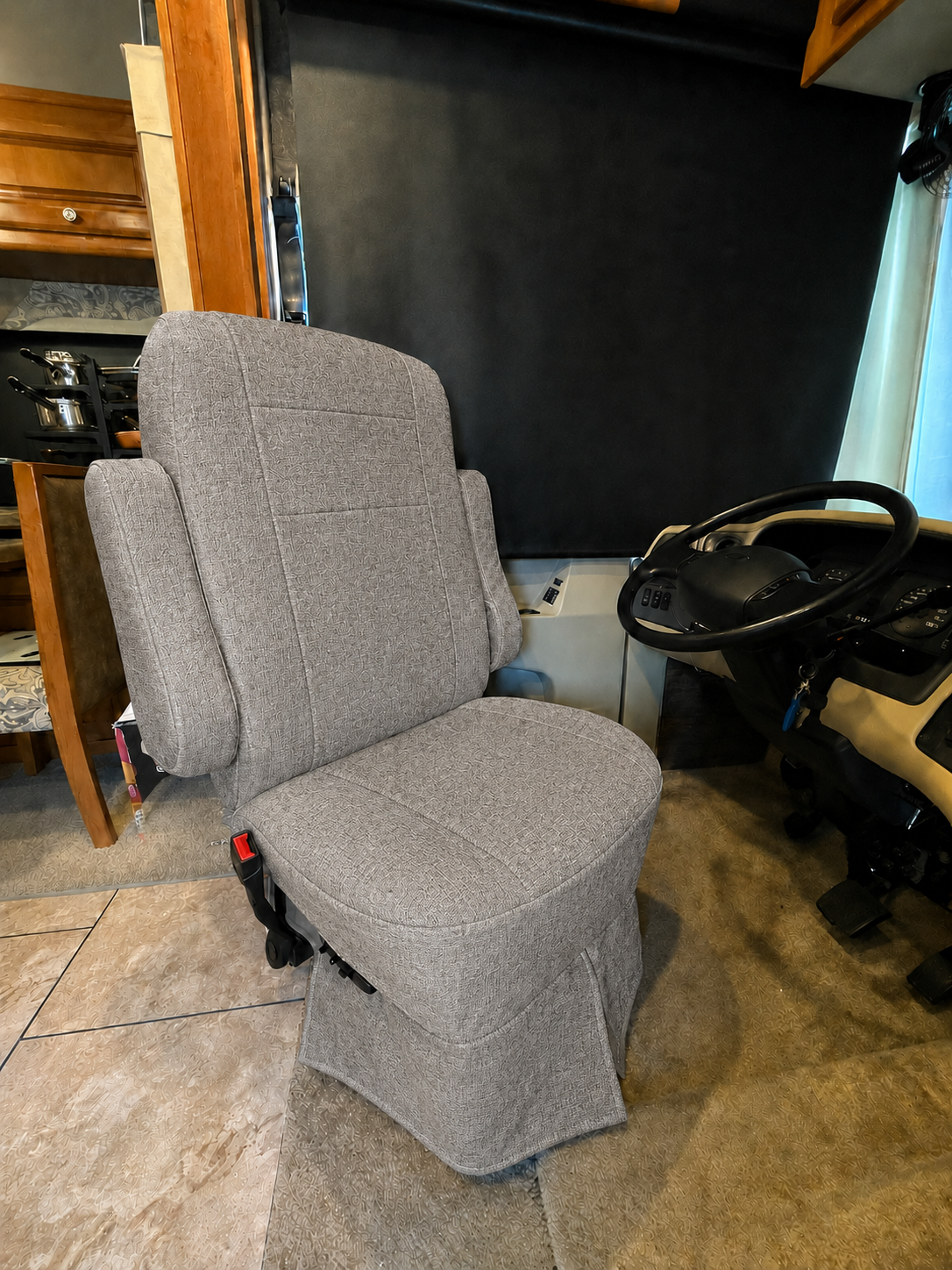 Custom RV Seat Covers for Class A and Class C Motorhomes