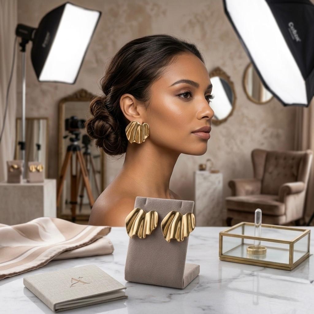Bold Gold Statement Earrings
