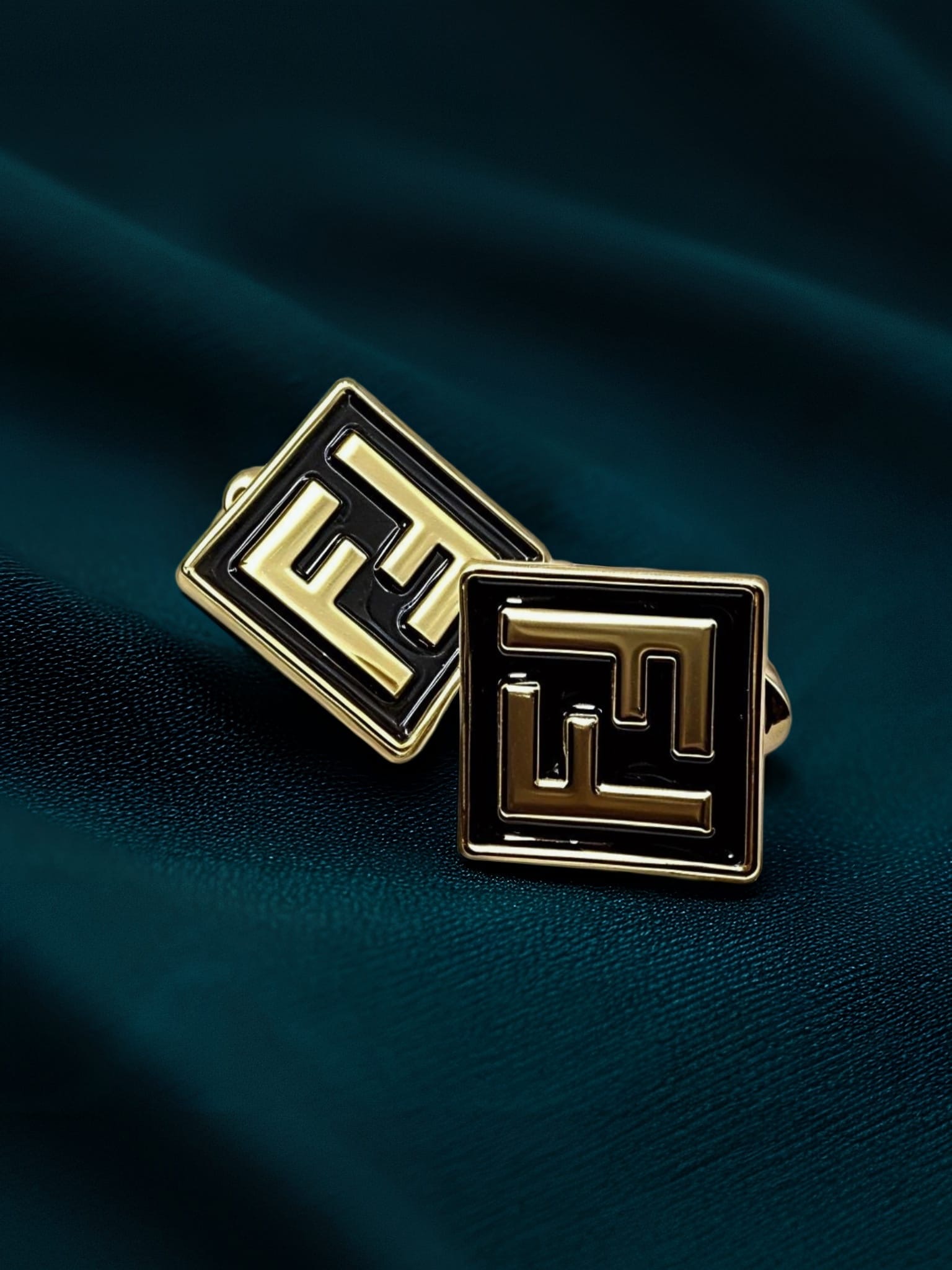 Vintage FF Motif Statement Earrings