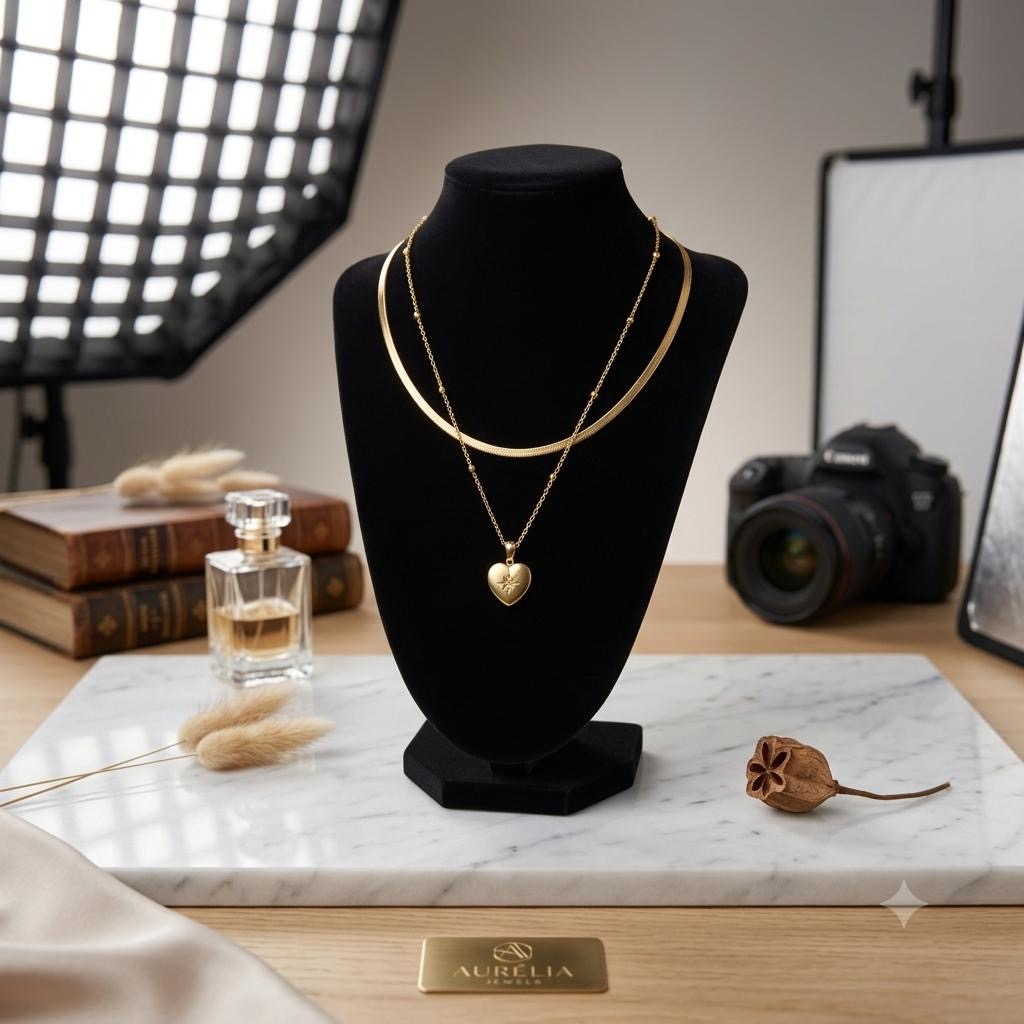 Gold Layered Necklace Set