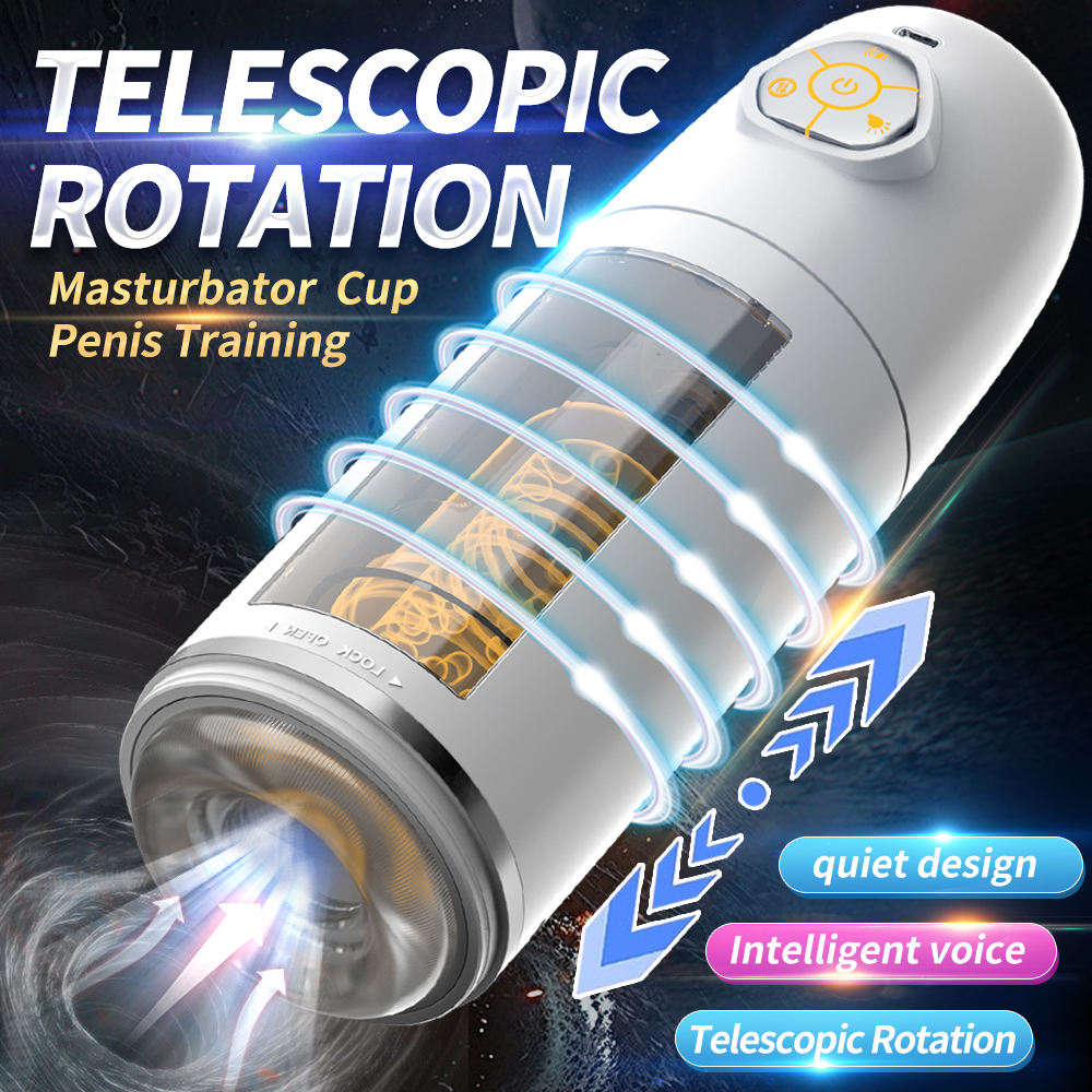 Telescopic Rotation Masturbator Cup