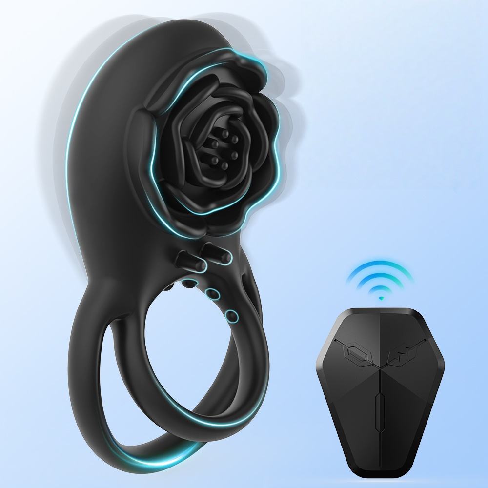 Rose Shaped Remote-Controlled Vibrating Ring