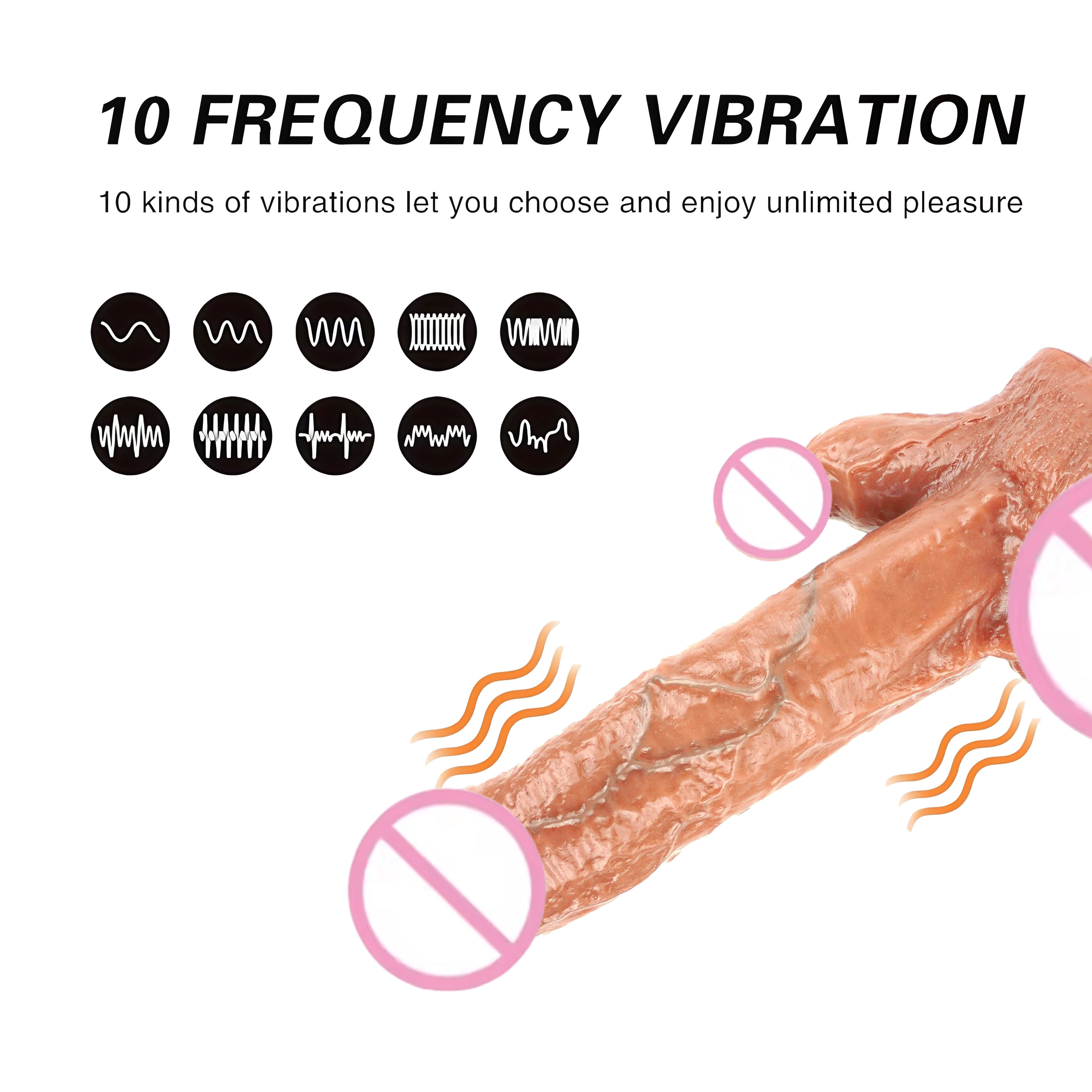 10 Frequency Vibrating Dildo