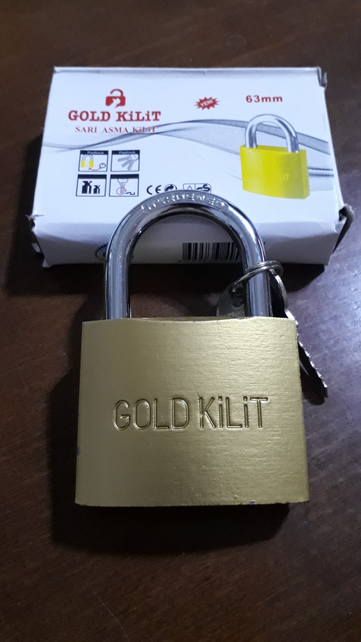 Gold Sarı Asma  Kilit No:63 3 Anahtarlı  8699863490060