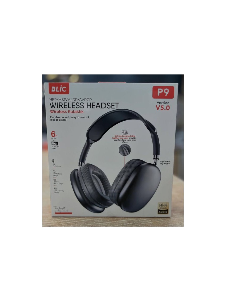 Blic P9 Kablosuz Kulaklık Bluetooth 5.0 Hi-Fi Ses