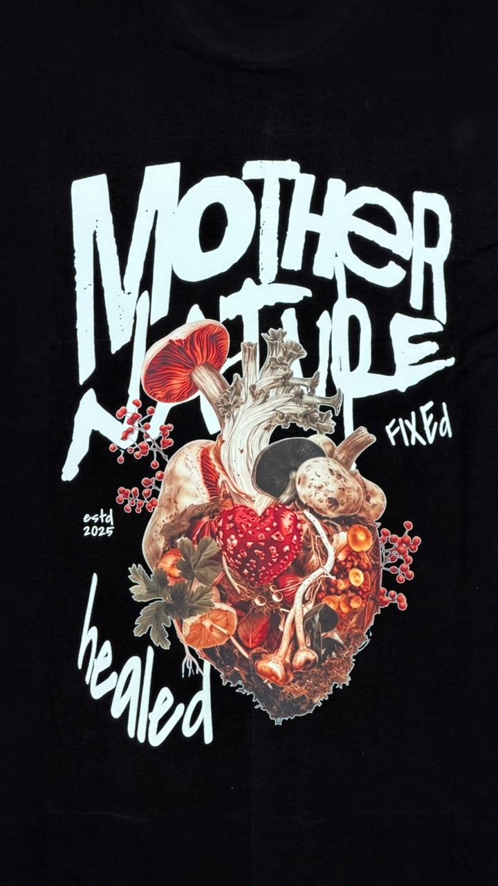 Mother Nature Graphic 240GSM Oversized T-Shirt