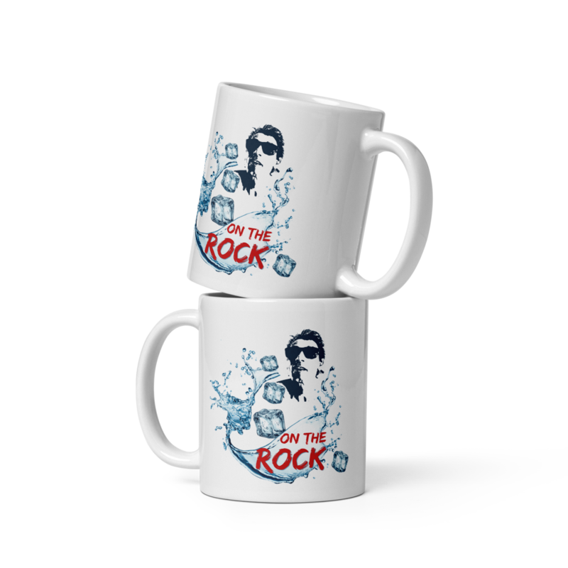 White glossy mug
