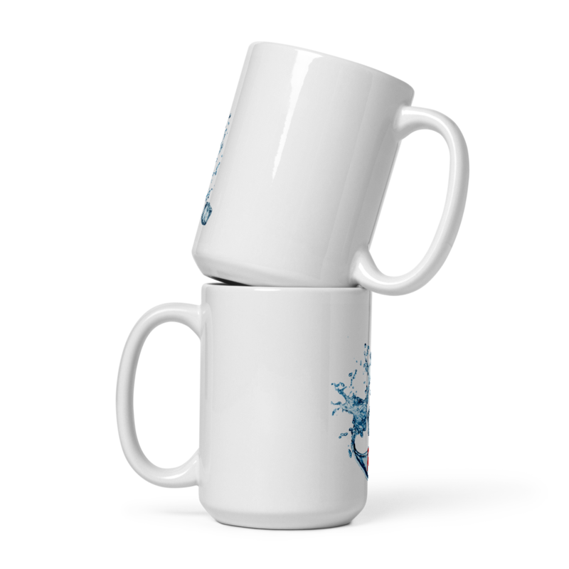 White glossy mug - On The Rock