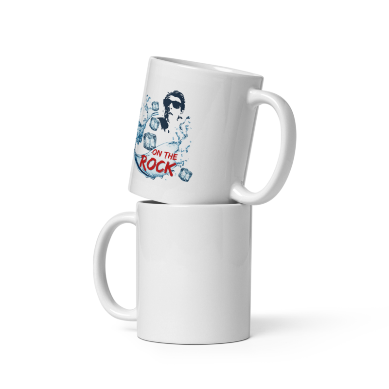 White glossy mug - On The Rock