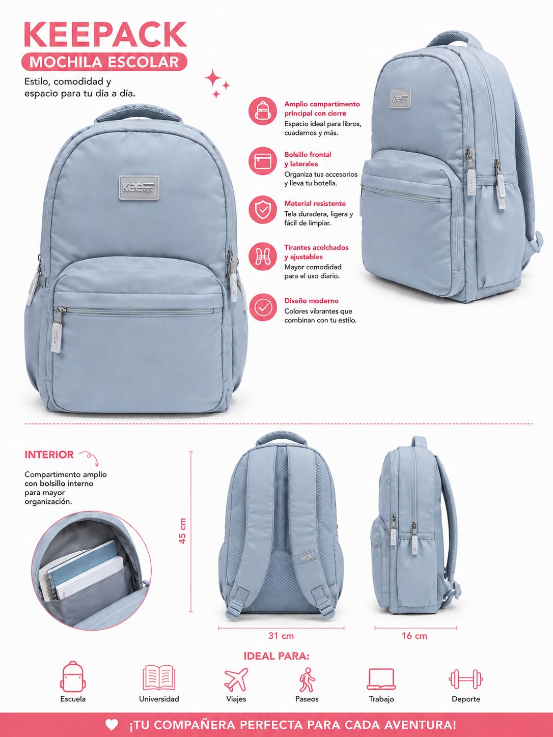 Keepack Mochila Escolar
