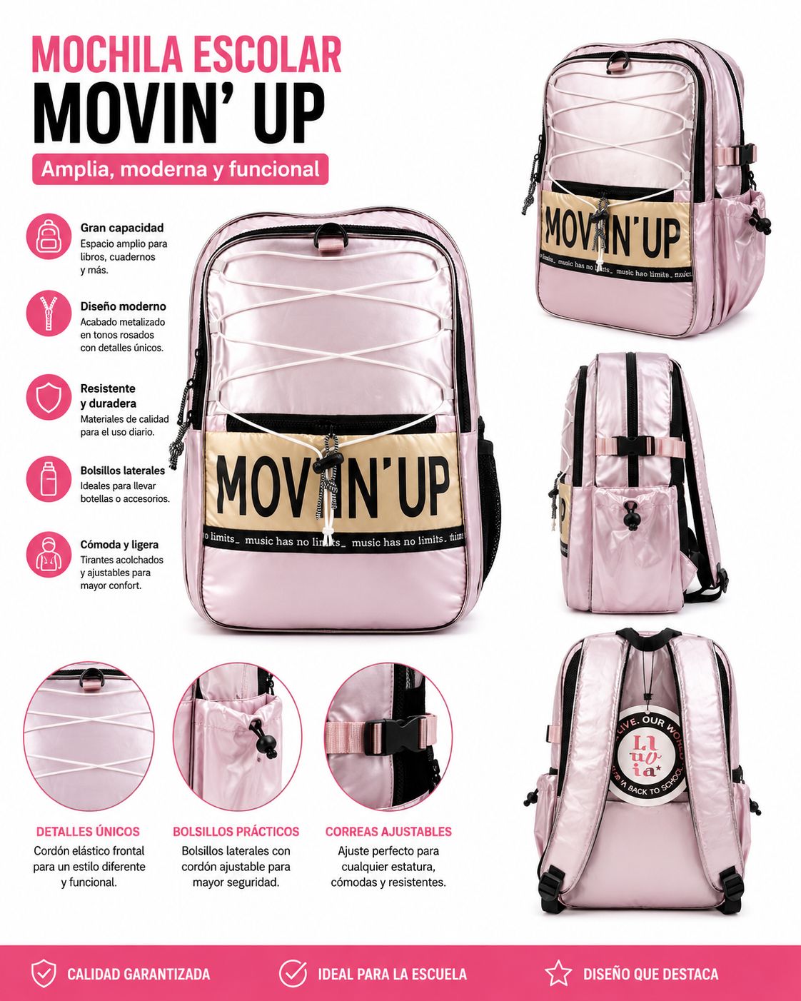 Mochila Escolar Movin' Up