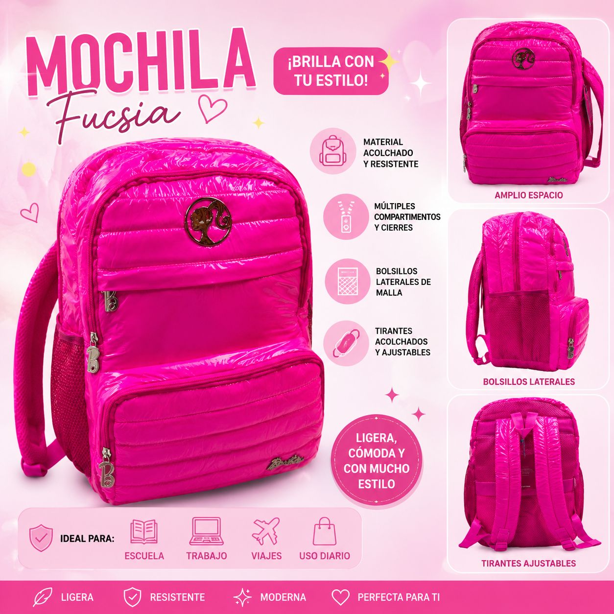 Mochila Fucsia Barbie