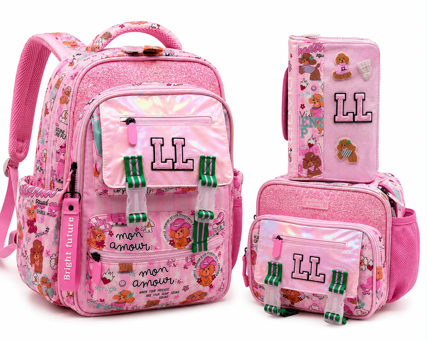 Mochila Perritos Mon Amour Lluvia
