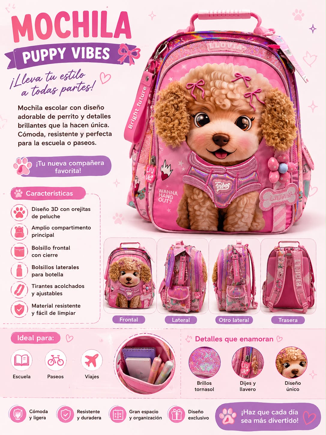Mochila Puppy Vibes