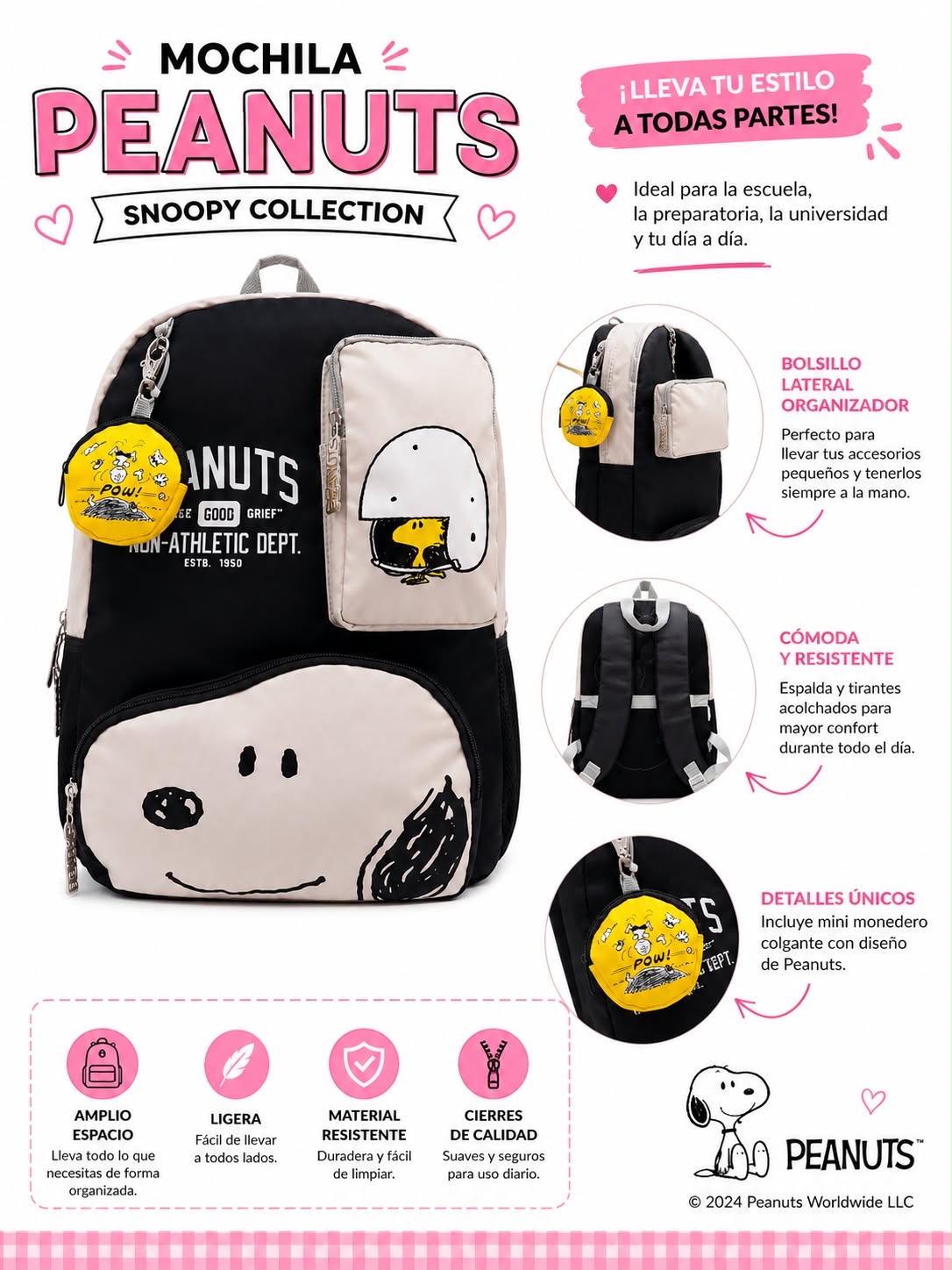 Mochila Peanuts Snoopy