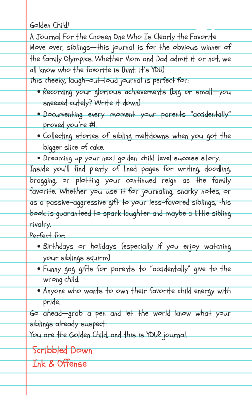Golden Child Notebook