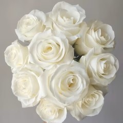Elegant White Rose Bouquet