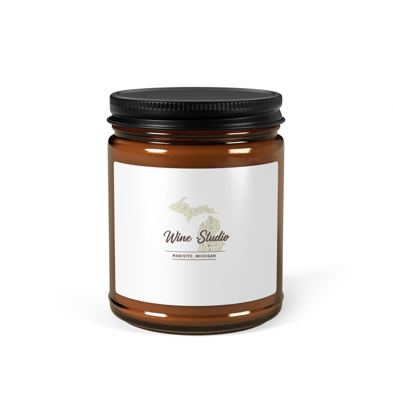 Amber jar soy candle
