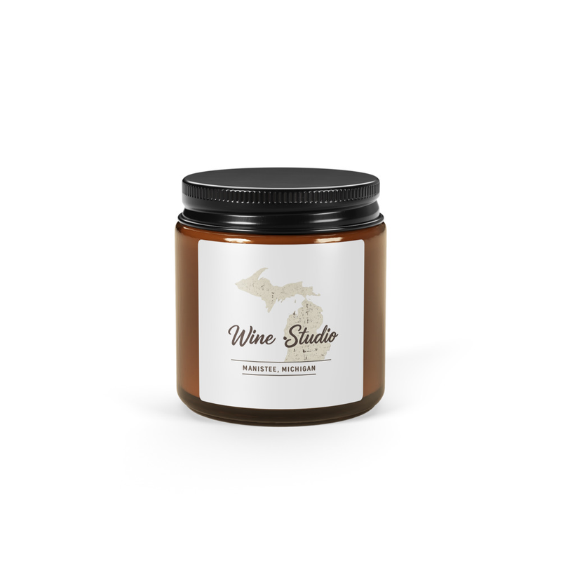 Amber jar soy candle