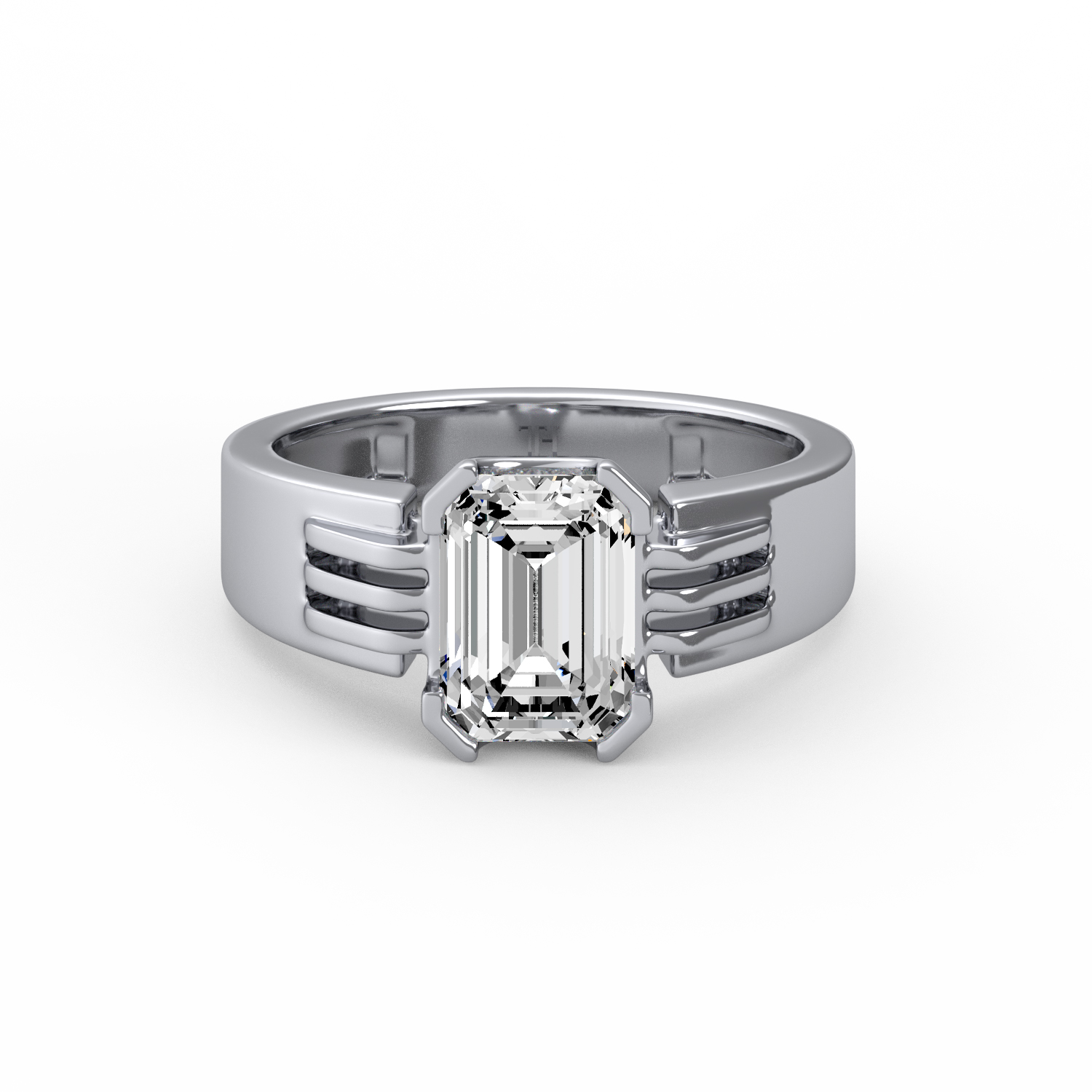 Emerald Cut Solitaire Rose Gold Ring