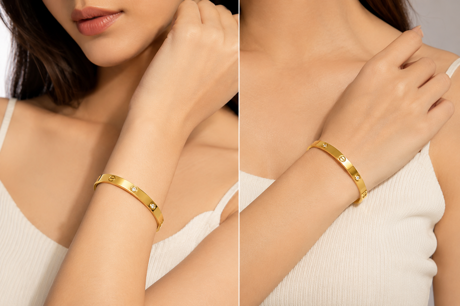 Gold Diamond-Studded Bracelet 