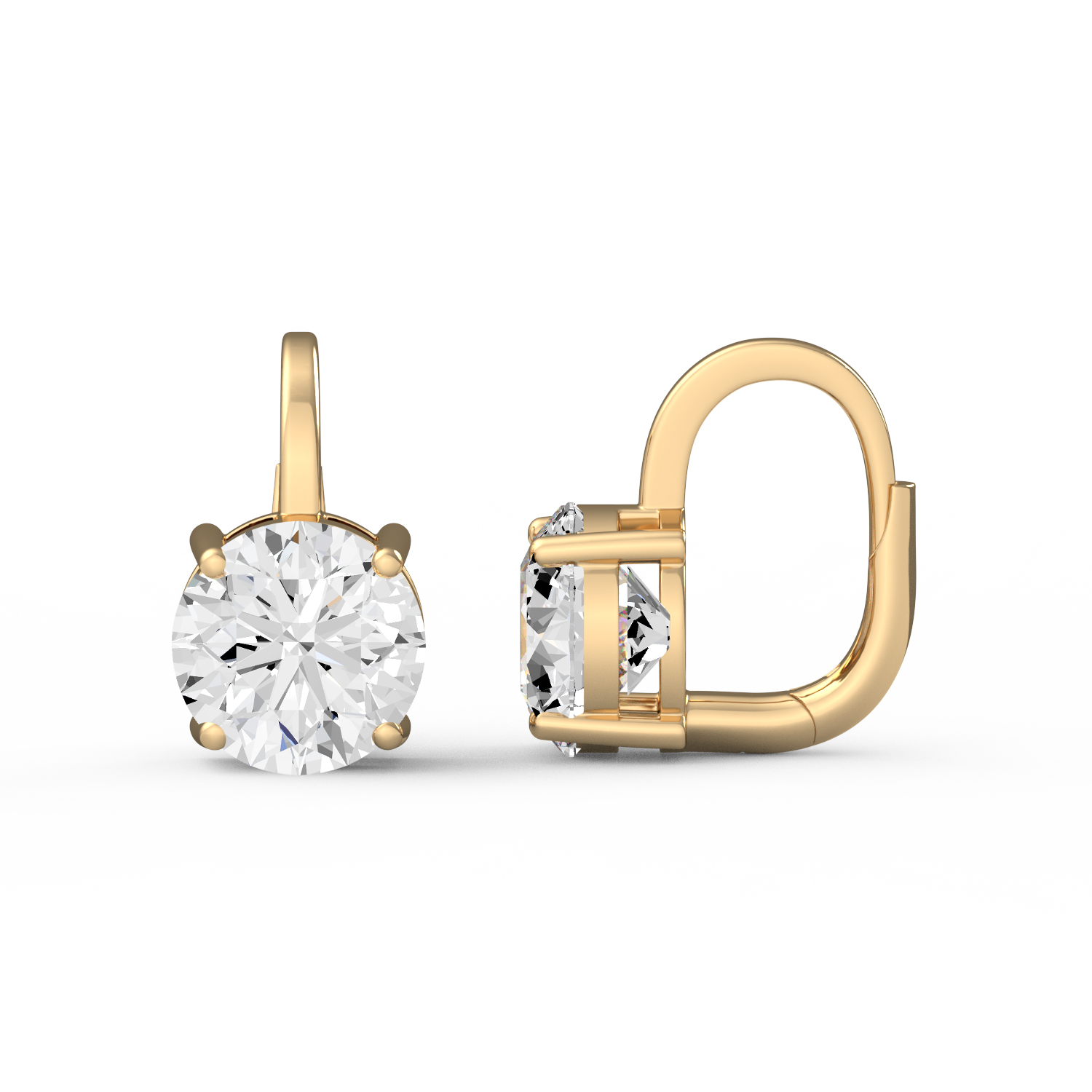 Classic Gold Diamond Earrings