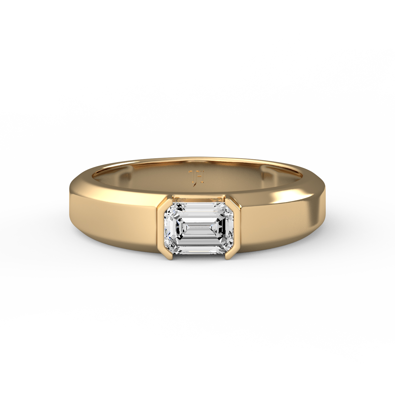 Emerald Cut Diamond Gold Ring