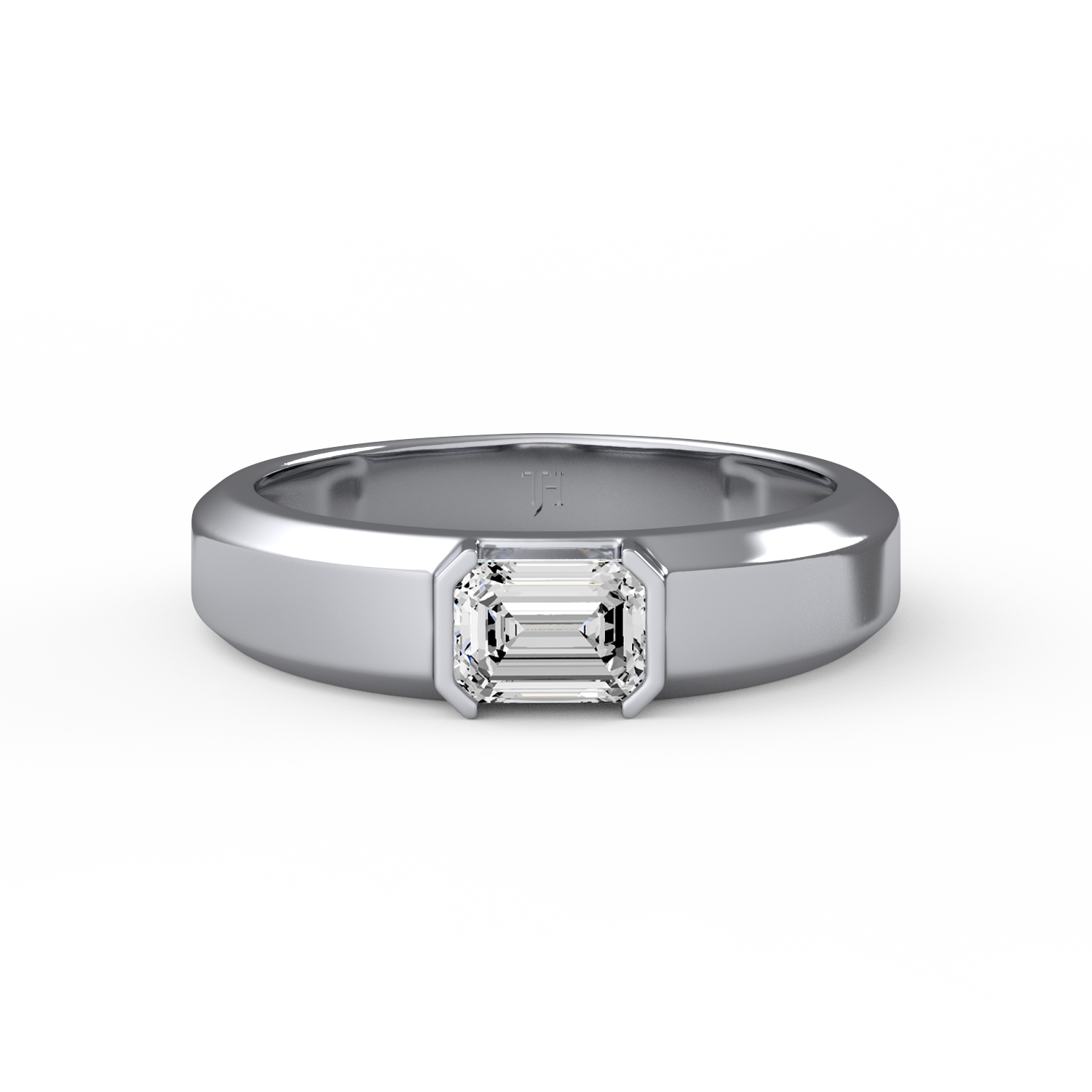 Emerald Cut Diamond Gold Ring