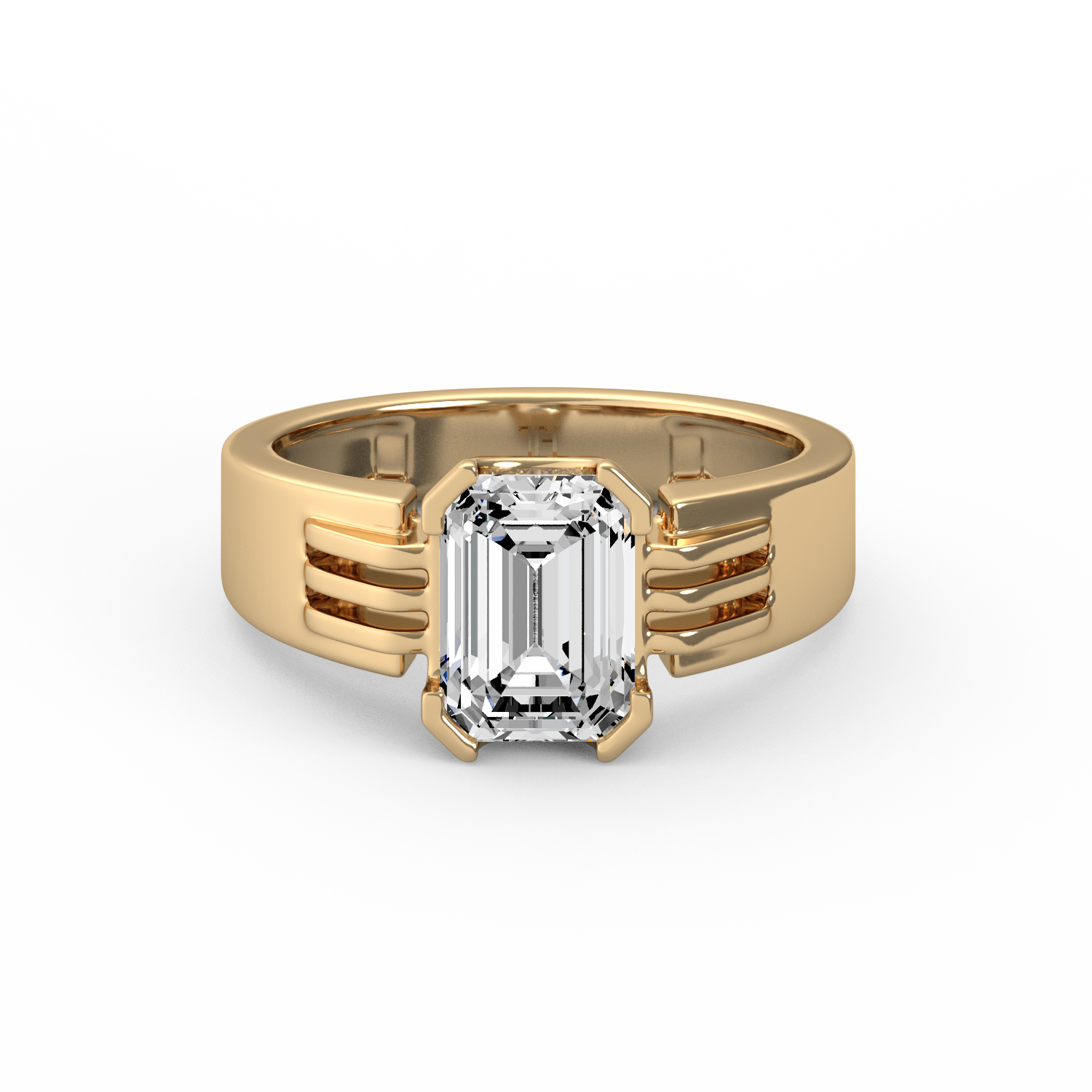 Emerald Cut Solitaire Rose Gold Ring
