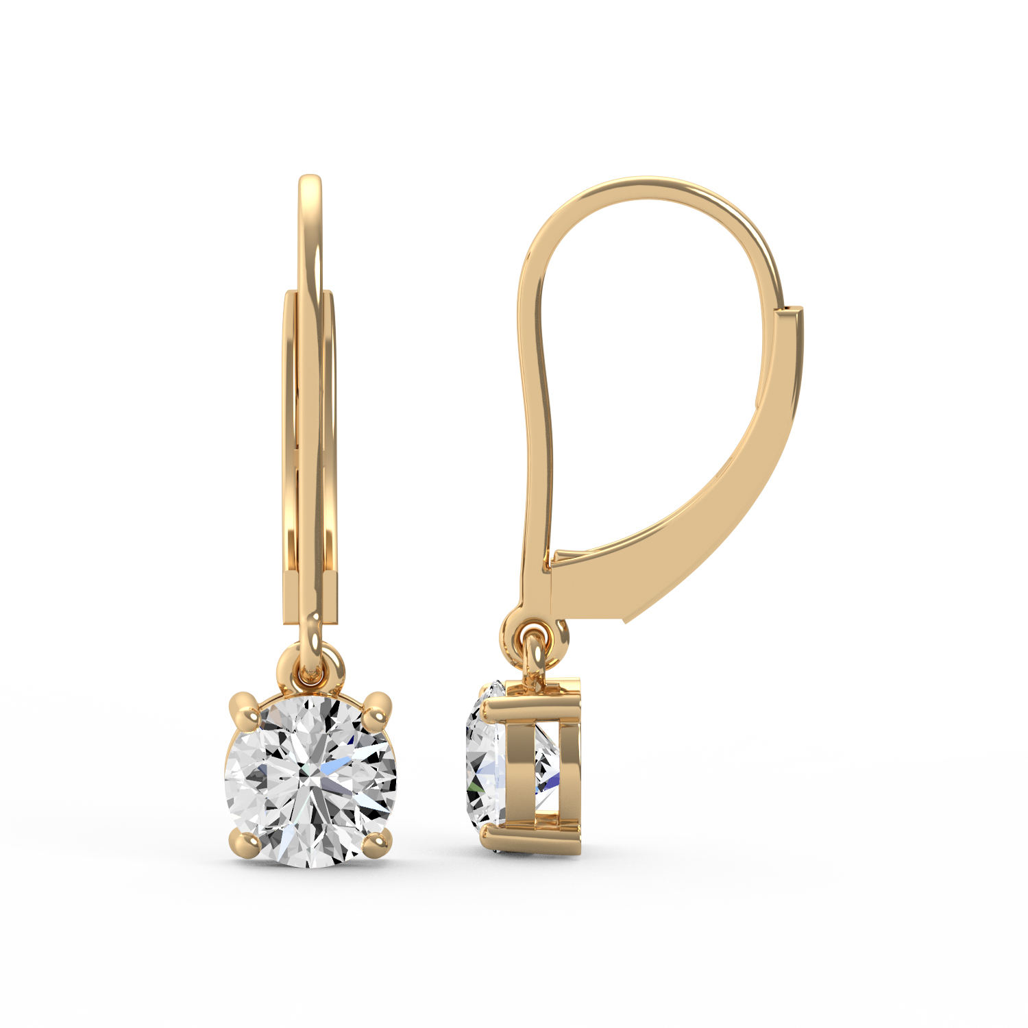 Classic Gold Diamond Earrings