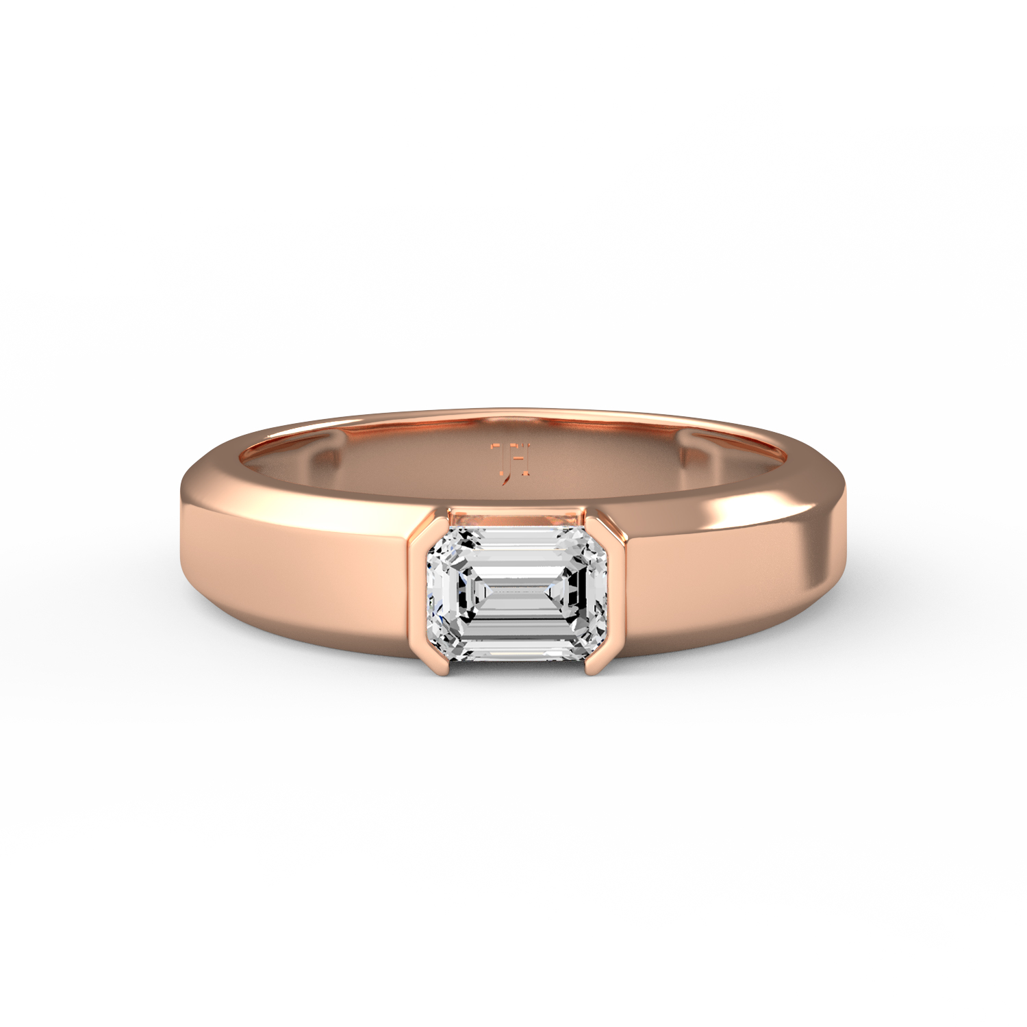 Emerald Cut Diamond Gold Ring