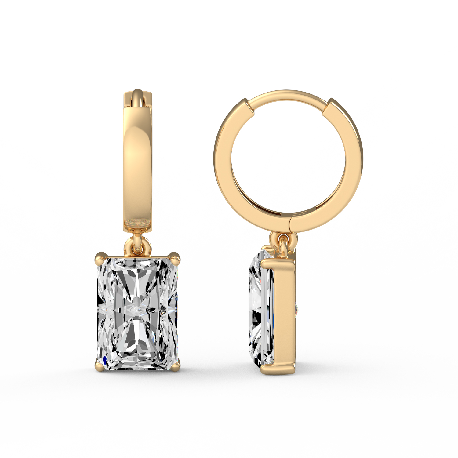 Classic Gold Diamond Earrings