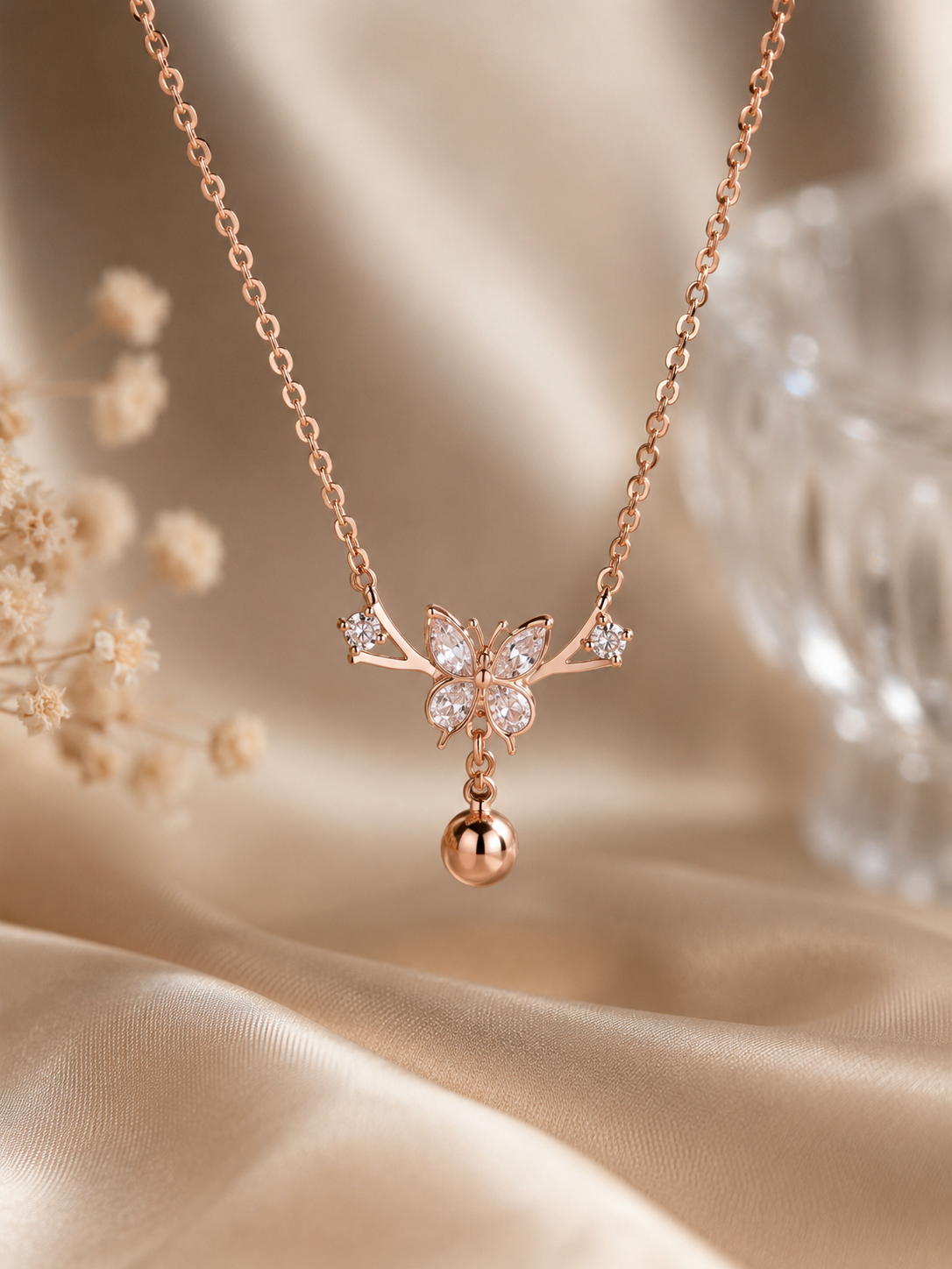 Elegant Butterfly Pendant Necklace