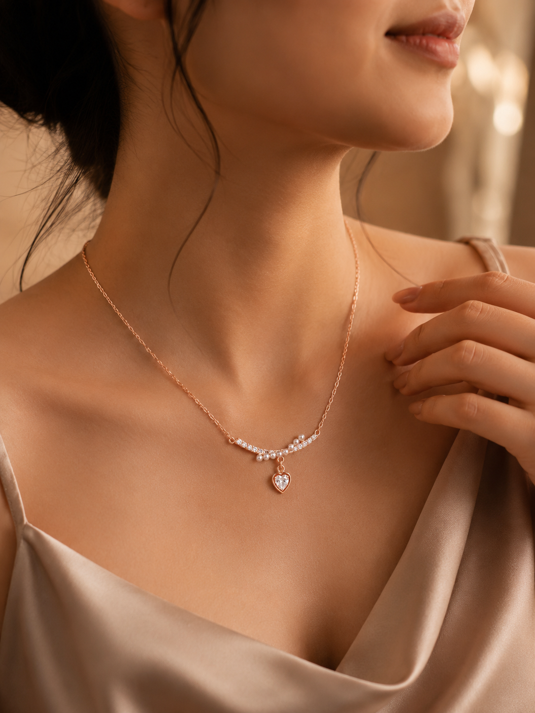 Elegant Rose Gold Necklace