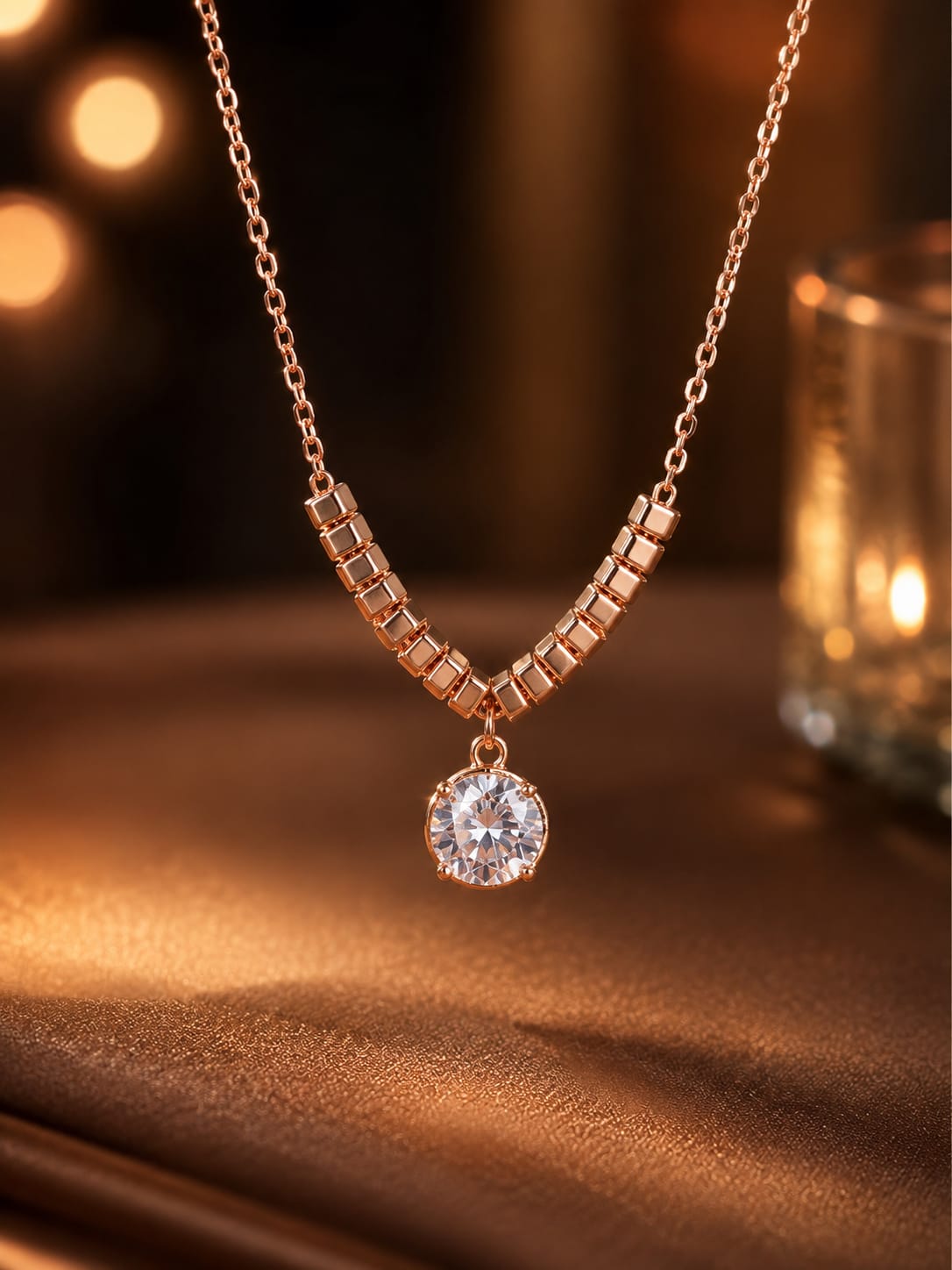 Elegant Solitaire Pendant Necklace