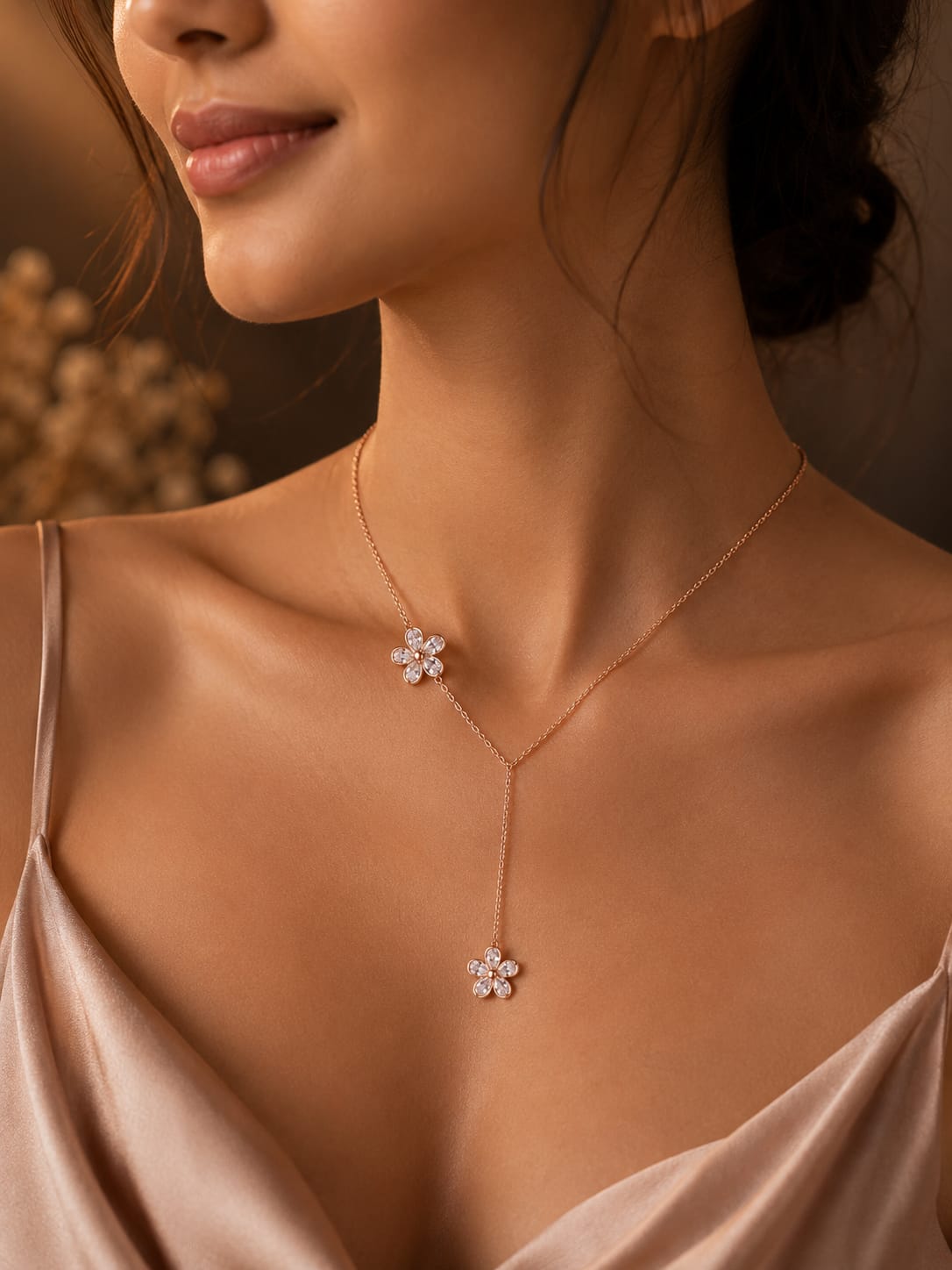 Elegant Floral Pendant Necklace latka