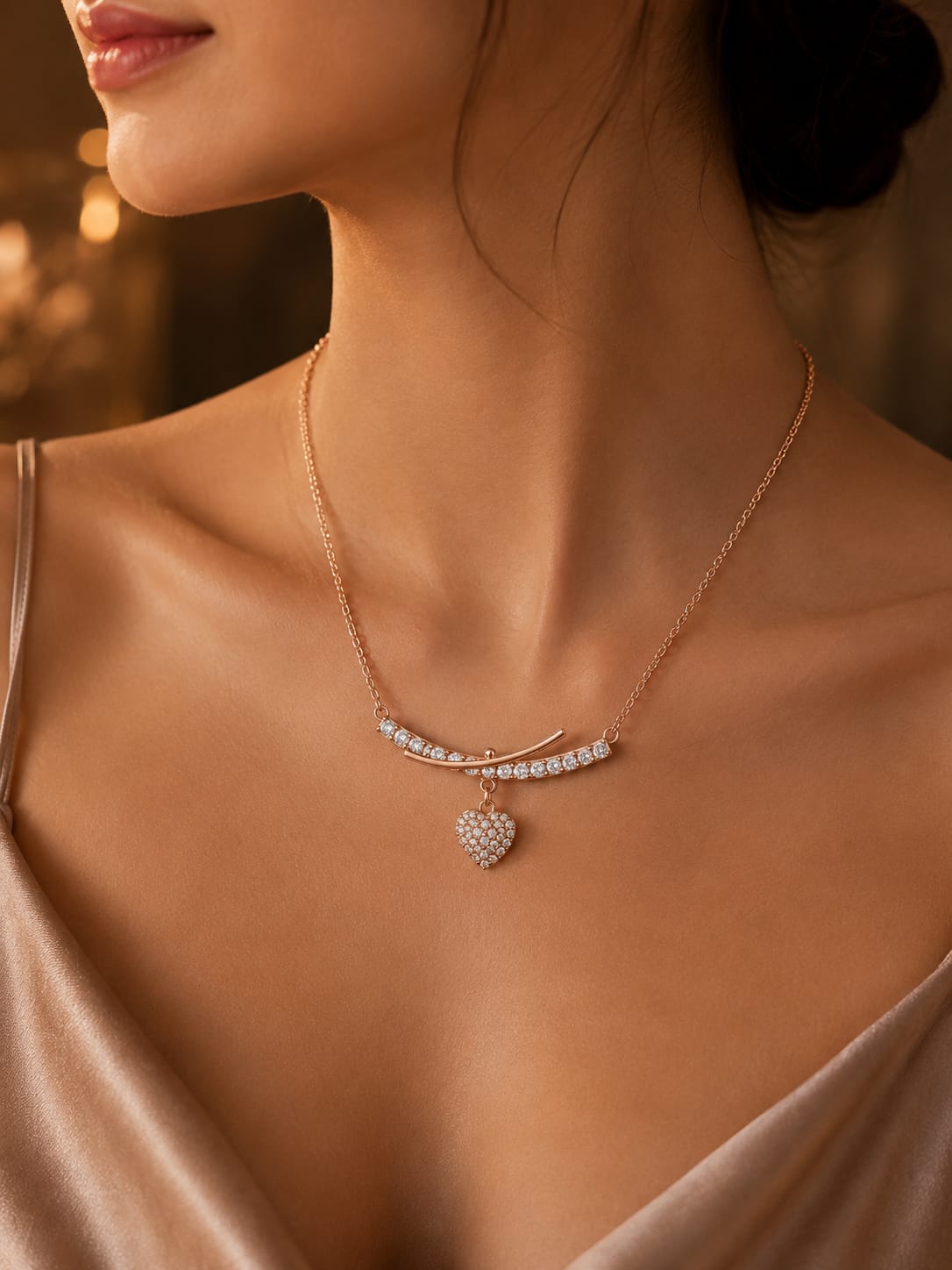 Elegant Heart Pendant Necklace